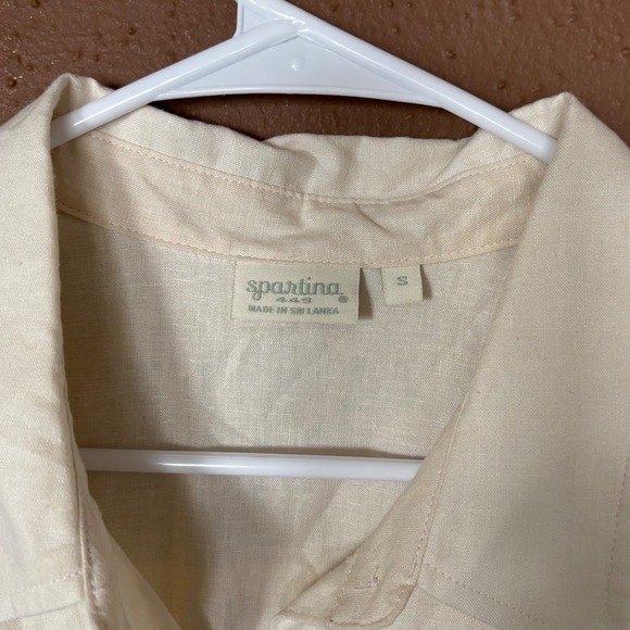 Spartina 449 Womens Cream Floral Embroidered Sleeveless Shirt Dress Small - Picture 2 of 10